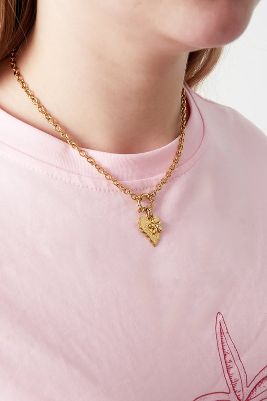 Gouden Lovely Ketting – 14K Verguld RVS (40 + 5 cm)