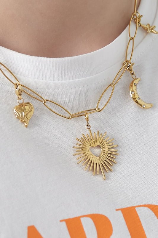 Hart Bedel – 14K Verguld RVS