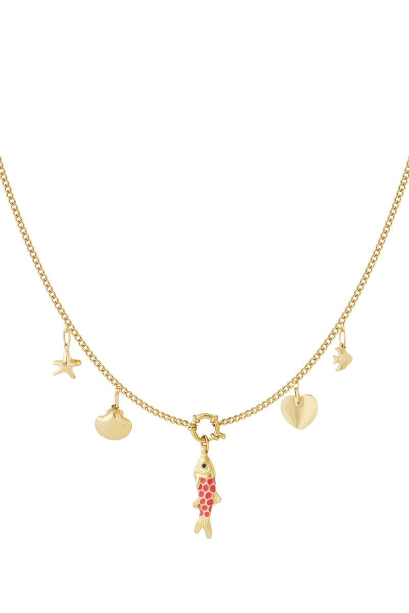 Gouden Fish Ketting – 14K Verguld RVS (40 + 5 cm)