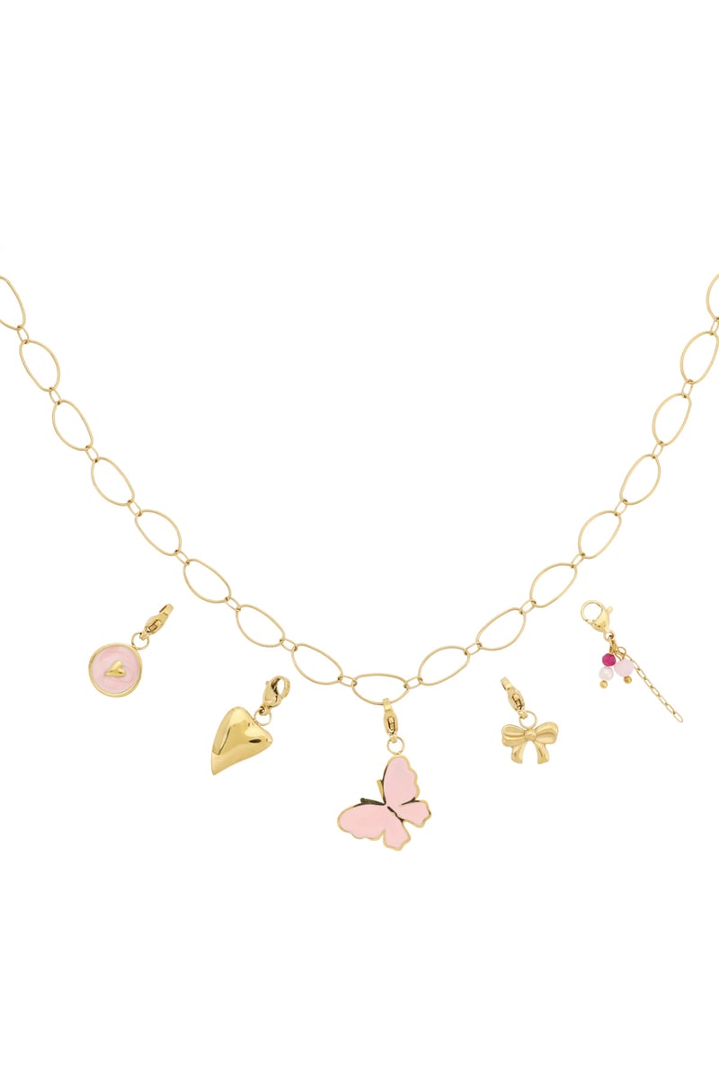 Gouden Butterfly Ketting – 14K Verguld RVS (40 + 5 cm)