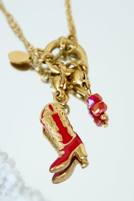 Vintage Sieraadbedel – 14K Verguld RVS met Kristal