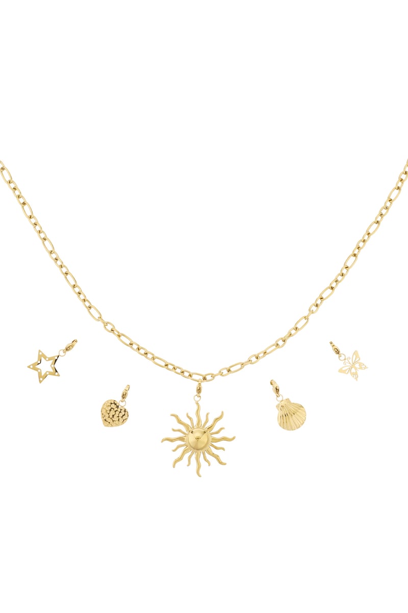 Gouden Sunny Ketting – 14K Verguld RVS (40 + 5 cm)