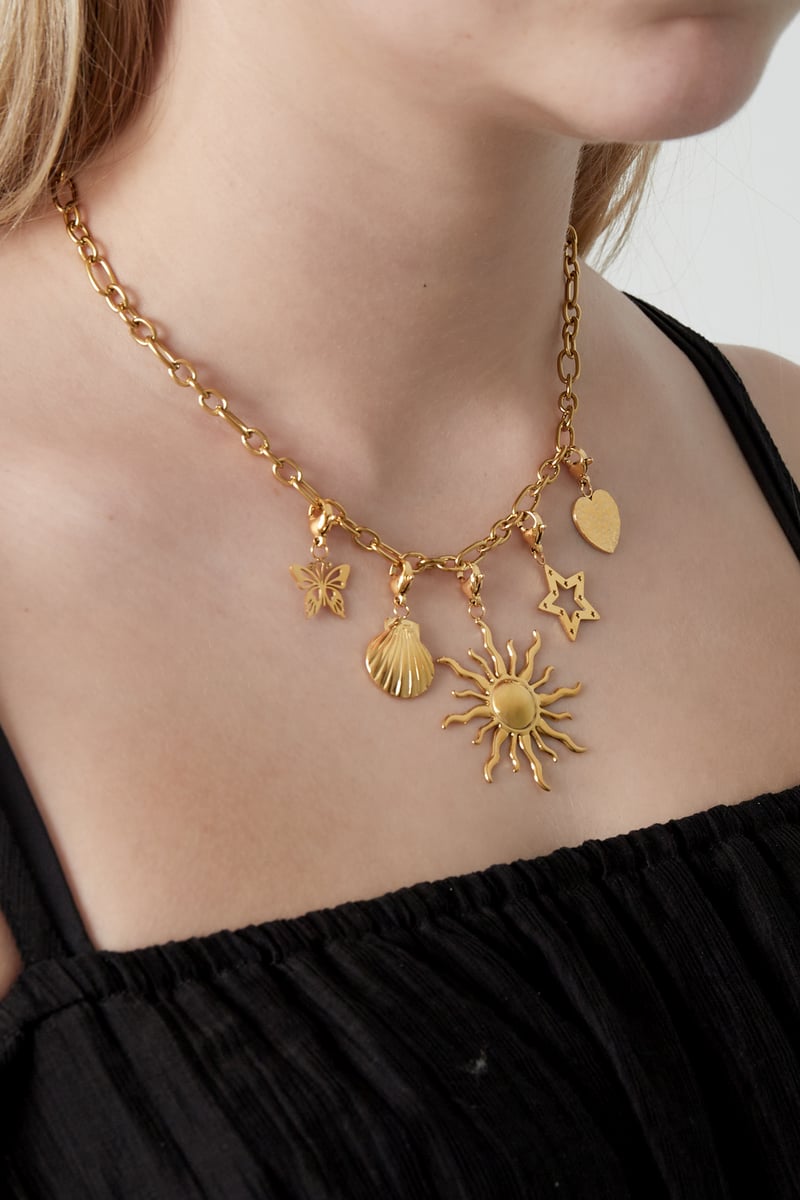 Gouden Sunny Ketting – 14K Verguld RVS (40 + 5 cm)