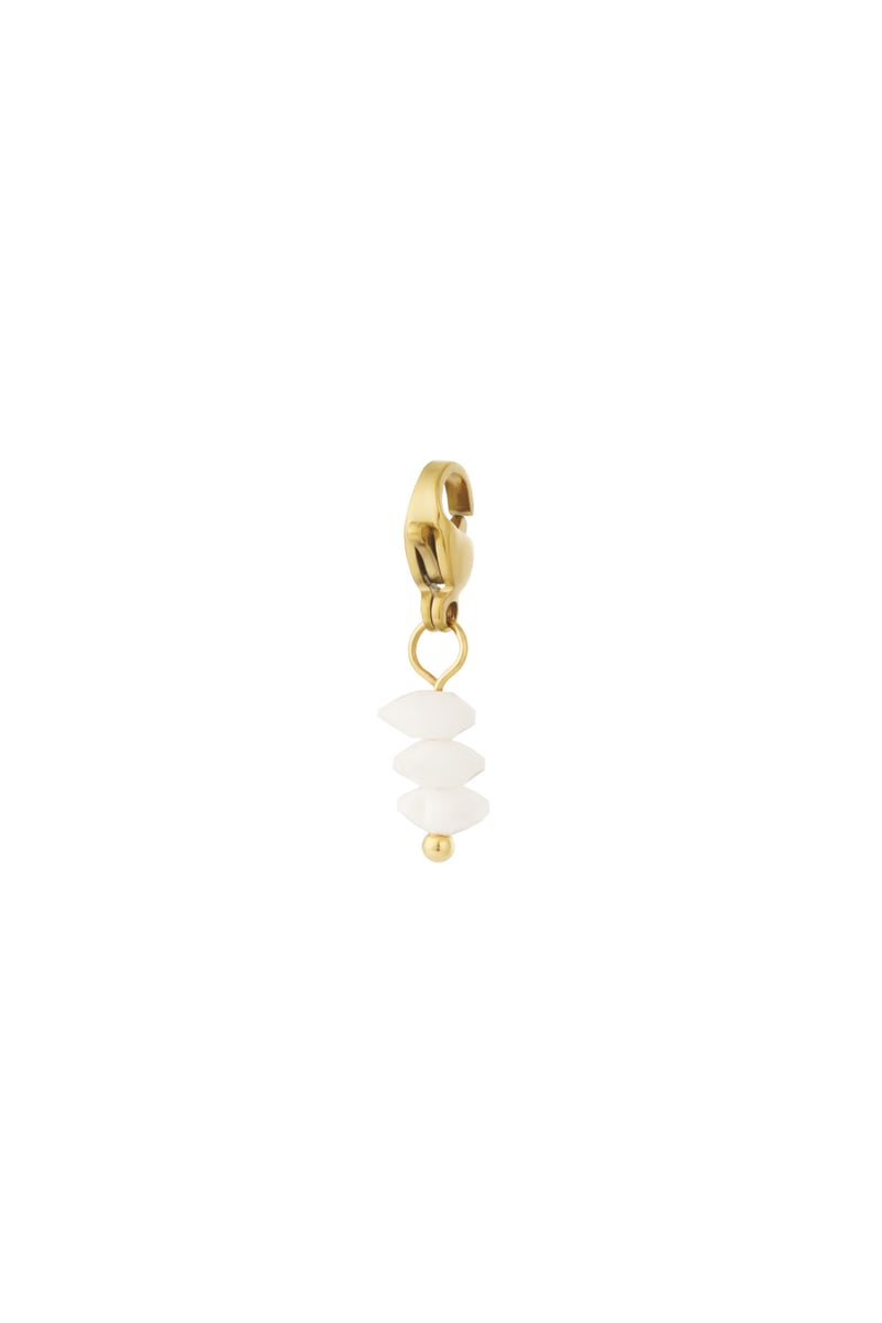 Triple stone jewelry charm