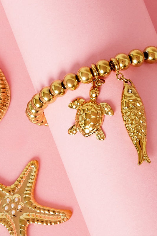 Schildpad Bedel – 14K Verguld RVS Sieraad Bedel