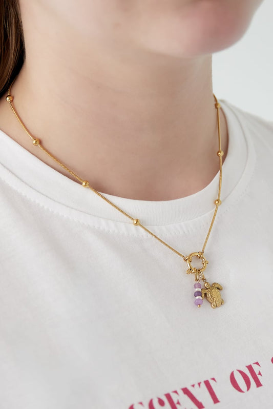 Gouden Turtle Ketting – 14K Verguld RVS (40 + 5 cm)