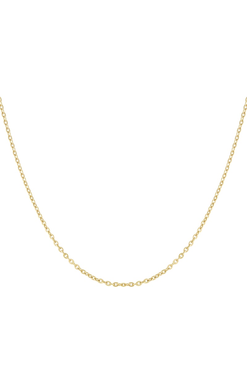 Minimalistische Gouden Schakelketting van RVS – Verstelbare Basis Ketting (40–45 cm)