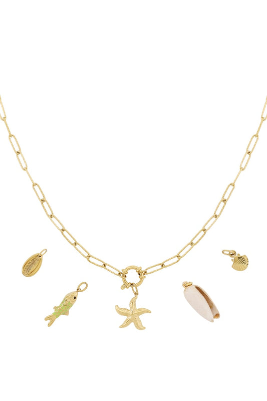 Gouden Starfish Ketting – 14K Verguld RVS (40 + 5 cm)