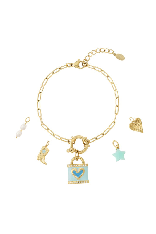 Blue Love Armband