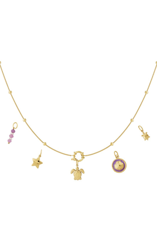 Gouden Turtle Ketting – 14K Verguld RVS (40 + 5 cm)