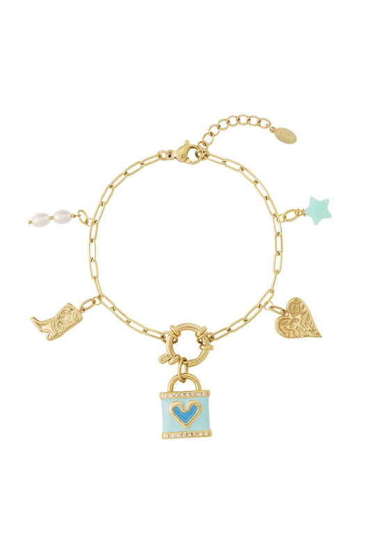 Blue Love Armband