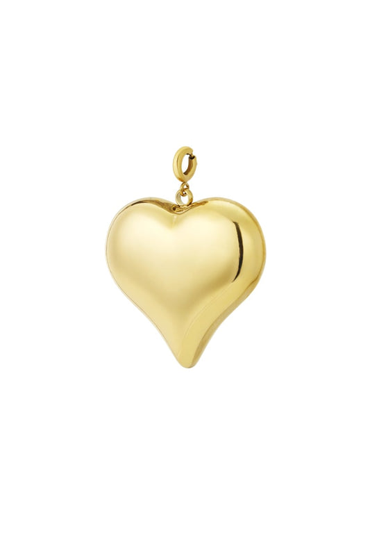 Grote Hart Bedel – 14K Verguld RVS