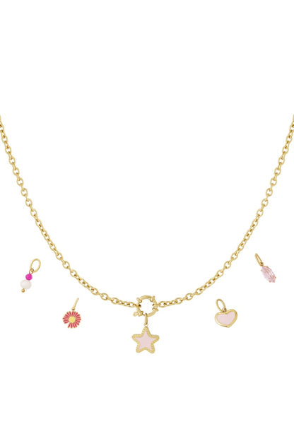 Gouden Star Ketting – 14K Verguld RVS (40 + 5 cm)