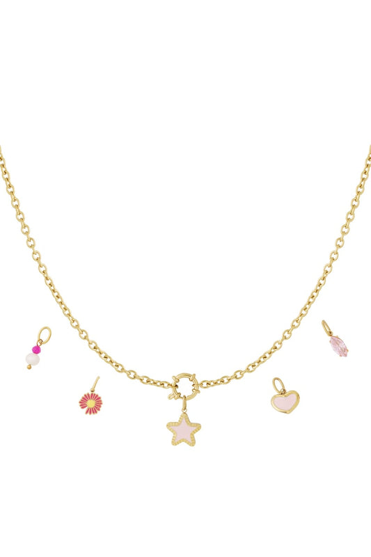 Gouden Star Ketting – 14K Verguld RVS (40 + 5 cm)