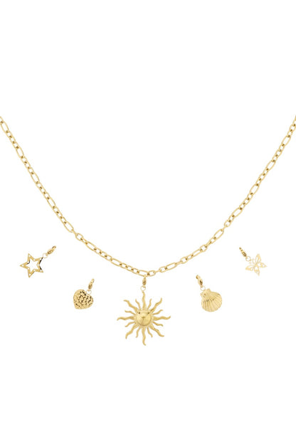 Gouden Sunny Ketting – 14K Verguld RVS (40 + 5 cm)