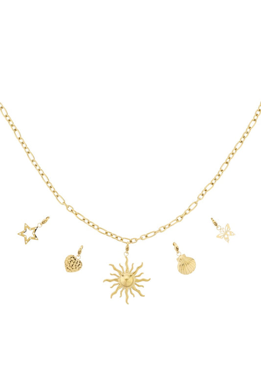 Gouden Sunny Ketting – 14K Verguld RVS (40 + 5 cm)