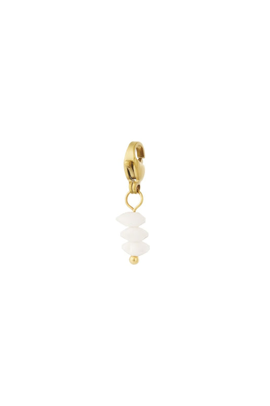 Triple stone jewelry charm