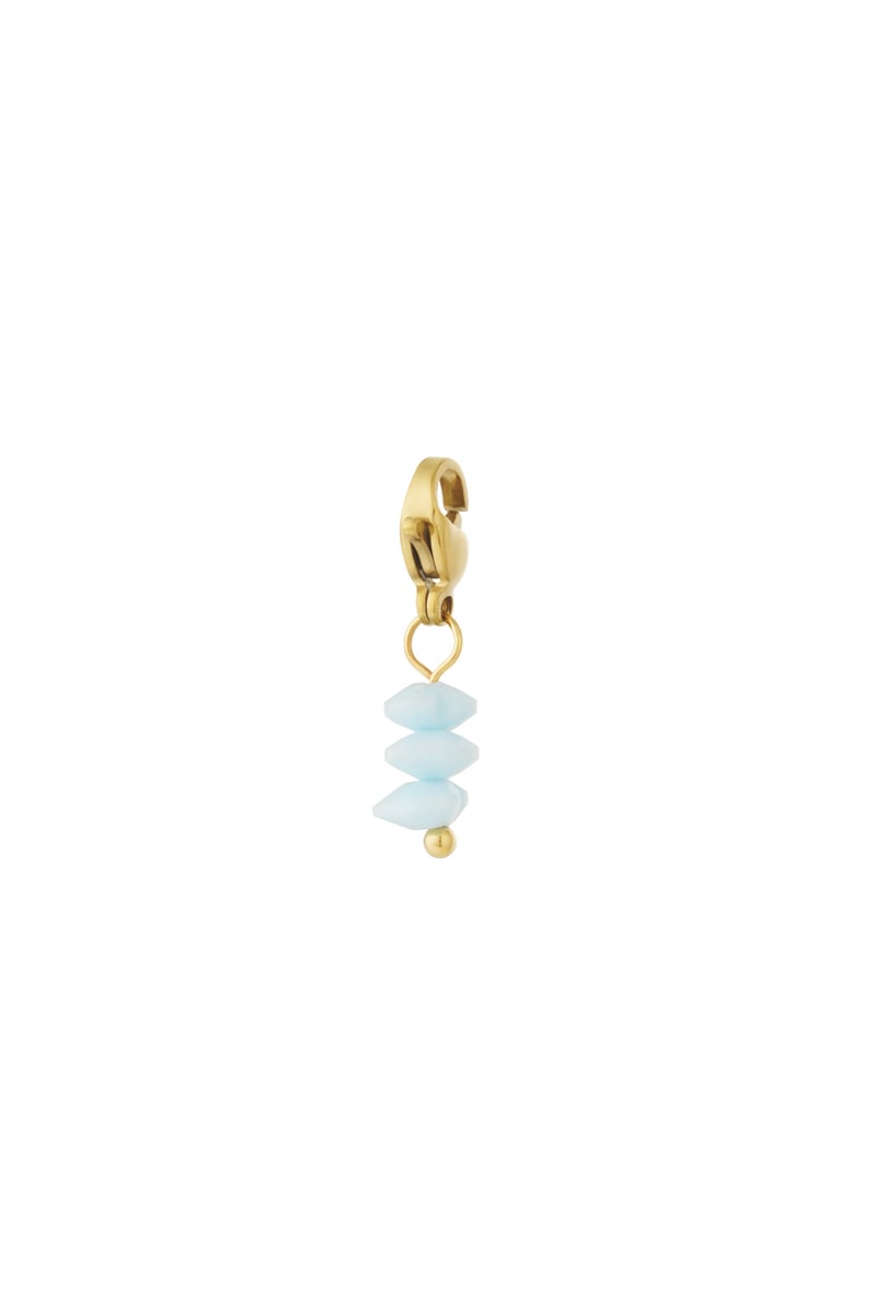Triple stone jewelry charm