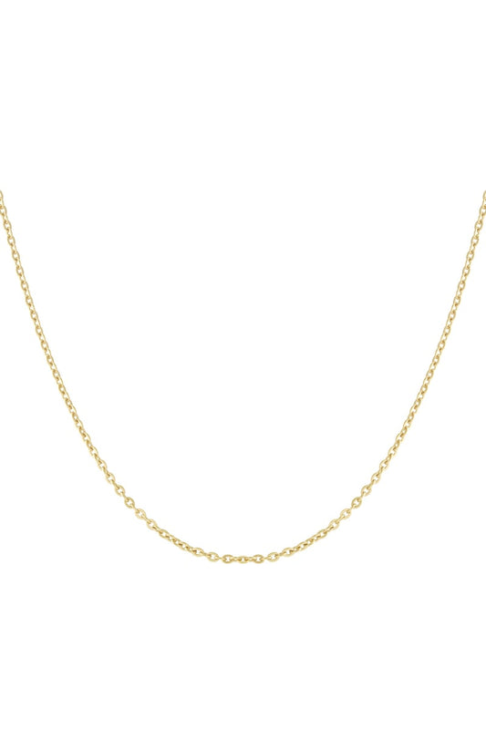 Minimalistische Gouden Schakelketting van RVS – Verstelbare Basis Ketting (40–45 cm)